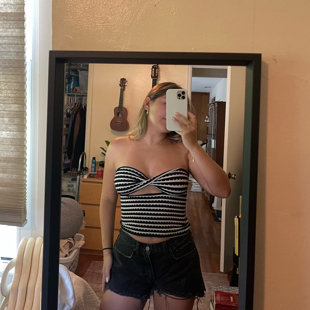 striped tube top
